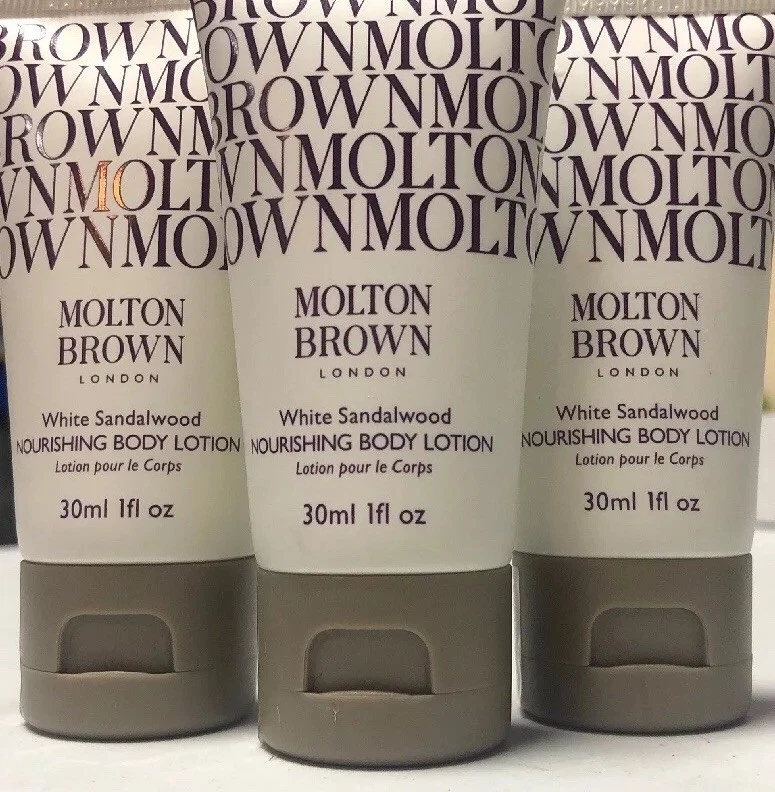 MOLTON BROWN Molton braun weiß Sandelholz pflegende Körperlotion 3x 30ml Reisegröße