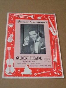 Teatro Billy Eckstine 1955 Gaumont, programa Lewisham + boleto - Imagen 1 de 3