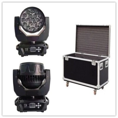2pc Mac Aura 19X15W Led RGBW 4in1 led  Wash Zoom beam Moving Head light +case - Image 1 of 4