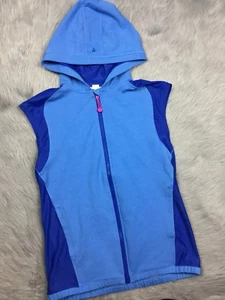 Ivivva Girls Blue Mesh Zip Up Active Outerwear Vest Sz 14 Big Kids - Picture 1 of 8