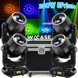 200W LED Moving Head Light RGBW Gobo Beam Stage DMX Spot Lighting DJ Disco+Case - Picture 1 of 18