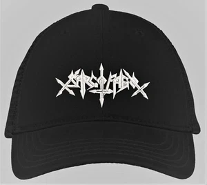 Sarcofago embroidered black cap hook and loop closure black death metal hat 1349 - Picture 1 of 2