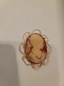 Spilla cammeo busto donna vintage DELI bellissima ""Cameo importato - Foto 1 di 3