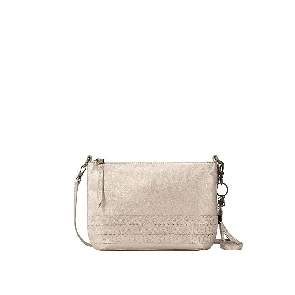 The SAK Womens Sequoia Leather 3 in 1 Crossbody Color Nude Paillettes