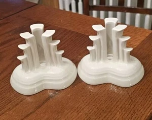 NIB Pair Fiesta Ware LINEN Pyramid Tripod Candle Holders 29/400 2025 Limited Ed - Picture 1 of 9