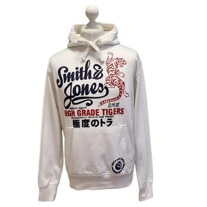 Drawstring Sweatshirt Hoodie Men's Smith & Jones White uk M eu 50 - Picture 1 of 5