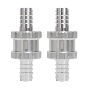 Non Return Check Valve One Way Petrol Fuel Diesel 2PCS Aluminium 10mm 3/8" SL - Picture 1 of 9