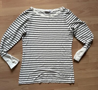 NICE CONNECTION Langarmshirt Longsleeve Shirt blau weiß gestreift Gr. 40 - Bild 1 von 4