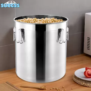 Contenedor hermético de acero inoxidable de 48 L contenedor de granos de arroz y cereales caja de almacenamiento - Imagen 1 de 19