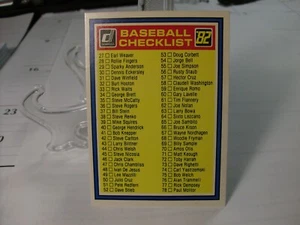 1982 Donruss Baseball #NNO - Checklist: 27 - 130 82-141 - Picture 1 of 2