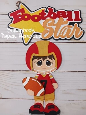 Piezas de papel prefabricadas, título y jugador de estrella de fútbol, álbum de recortes, tema de fútbol Foto 1 de 3