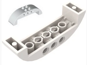 X2166-LEGO® 6265640-11290 PENDIENTE CURVO BLANCO AVION PASAJEROS CITY 60262 2x8 - Imagen 1 de 1