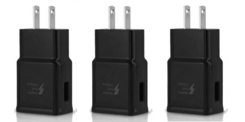 Paquete de 3 cargadores de pared USB rápidos adaptables para Samsung Galaxy A02 A32 A42 A52 A72 5G Foto 1 de 1