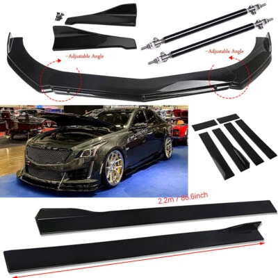 For Cadillac CTS Front Bumper Lip Spoiler Splitter Body Kit/Side Skirt Rear Foto 1 de 4