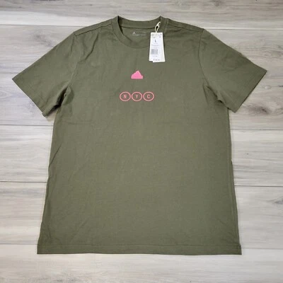 Adidas T-Shirt Men's Large Green NY Brand GFX Short Sleeve New IT5321 - Image 1 of 4