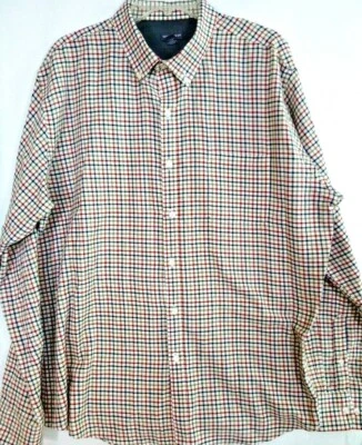 Van Heusen-Mens Dress Shirt-Long Sleeve Button Down -Extra Large-17, Graph Check - Image 1 of 4