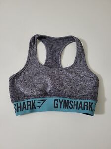 Womens Activewear Gymshark Size Extra Small Compression Workout Top Gray & Blue