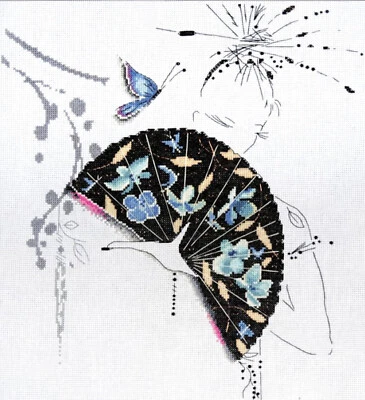 Counted Cross Stitch Kit ~ Design Works Lady with Fan #DW2755 SALE! - Image 1 of 3