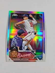 2023 Topps Chrome #48 Vaughn Grissom RC Rookie Refractor - Picture 1 of 2