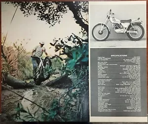 1976 Ossa 350 pin up & specs 2p Print Ad - Picture 1 of 1