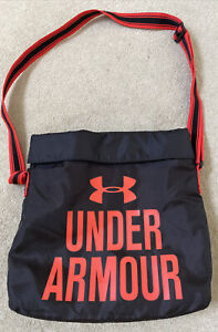 Under Armour Bag Nylon Tote Gym Bag Black & Red Excellent Condition