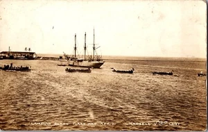 RPPC Landing Party, ocupación estadounidense de Veracruz 21 de abril de 1914 postal vintage K67 - Imagen 1 de 2