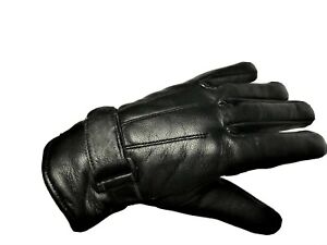 Unisex Men Women Leather Soft Fully Fleece Lined Warm Driving and Winter Gloves