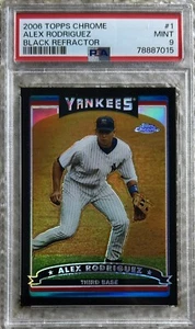 2006 Topps Chrome Black Refractor /549 Alex Rodriguez PSA 9 - Bild 1 von 2
