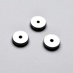 10 uds./ 6 x 2 mm anillos planos redondos-perlas agujero hasta aprox. Ø 1,5 mm - Imagen 1 de 1