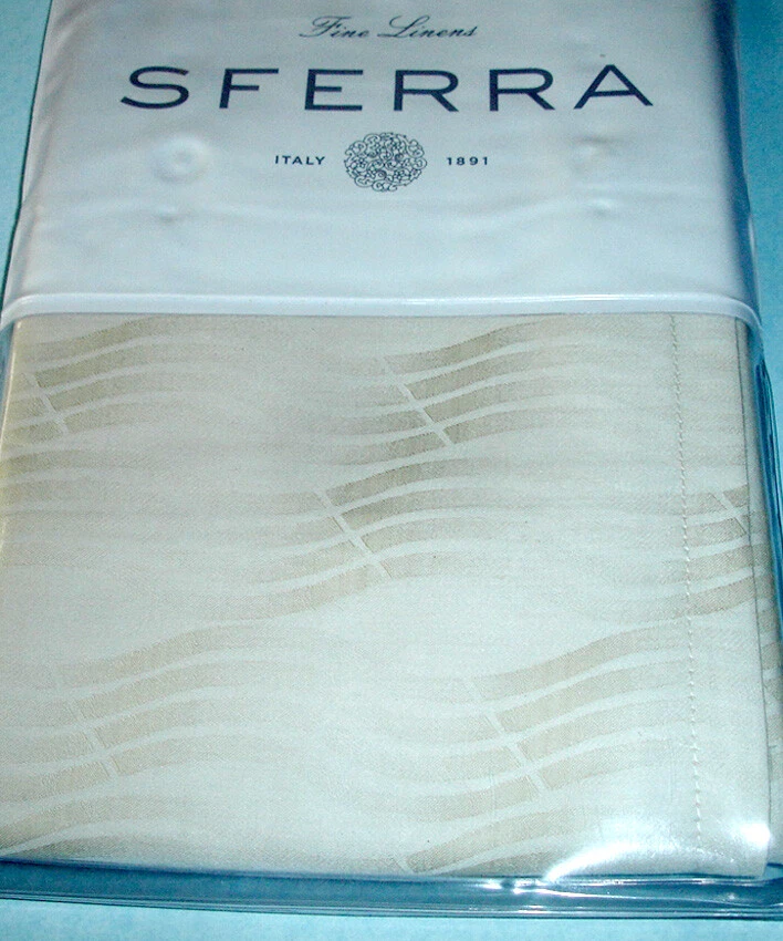 Sferra Vissio Euro Sham Champagne Cotton Sateen Jacquard Made in Italy