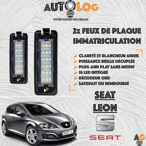 ✳️ 2x Feux de plaque d'immatriculation LED SEAT LEON ✳️ - Picture 1 of 4