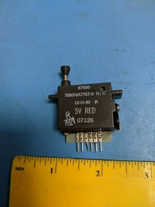 SWITCH MINIBUTTON SWITCH , DIGITRAN CO 755002A7767-2 N/C , 12-H-50 M( ONE ) - Picture 1 of 6