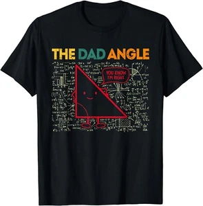 Funny The Dad Angle Geometry Dads Love Math Father's Day Gift Unisex T-Shirt - Picture 1 of 3