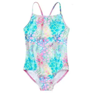 Speedo Girls One Piece Mermaid Racerback Swimsuit, Size XS (5-6) - Picture 1 of 2