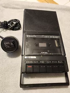 Sanyo Cassette Tape Recorder (Model Slim 3), Vintage! Black, Working Condition!! - Picture 1 of 12