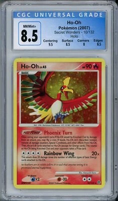 2007 Pokemon Secret Wonders #10 Ho-Oh - Holo CGC 8.5/PSA 9 MINT - Image 1 of 2