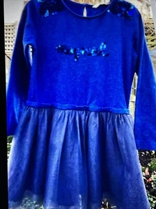 Dress Sequin Magical Blue Top Grey Net Tutu Skirt 5 Years - Picture 1 of 5