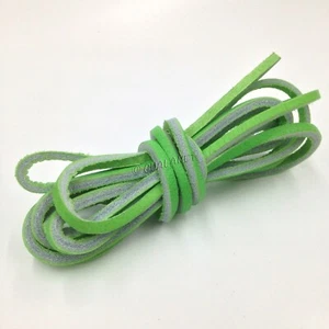 NEON GREEN - 72" Rawhide Leather Shoelaces Strings Boat Shoe Boot Laces - Picture 1 of 1