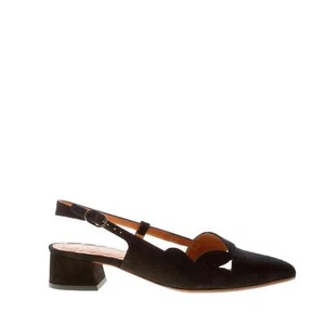 CHIE MIHARA Damenschuhe R-Rune38 schwarz Wildleder Slingback Pumps Absatz 3 cm - Bild 1 von 7