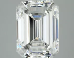 Lab Grown 5 Ct EMERALD Cut IGI Certified CVD Diamond F Color VVS2 Clarity - Picture 1 of 2