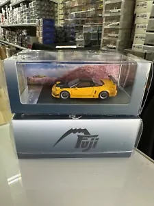 HONDA NSX 1ST GEN MK1 NA1 YELLOW BLACK TOP 1/64 DIECAST CAR MODEL BY FUJI MODELS - Picture 1 of 8