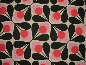 Orla Kiely Sycamore Seed Fuchsia Curtain Upholstery Cushion Bag Making Fabric - Picture 1 of 18