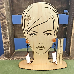 Angela Caputi Ivory Resin Dangle Clip Earrings - Picture 1 of 8