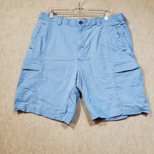 Tommy Bahama Shorts Herren 38 blau Cargo normale Passform flache Vorderseite gesticktes Logo - Bild 1 von 10