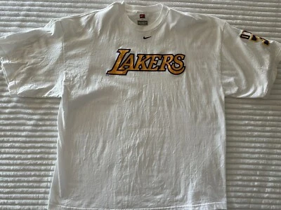 1990s Nike Swoosh NBA Los Angeles Lakers Shaq O’Neal #34 White T-Shirt Size XXL - Image 1 of 4