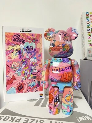 Bearbrick 400% 28cm QQ 520 Valentine Limited Edition Pink Color Girly Heart Bear - Image 1 of 4