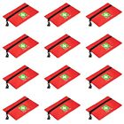 12 Pack Red Emergency Bag First Aid Empty Travel Medicine Pouch for Home Office
