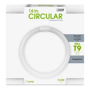 Feit Electric 40 W T9 16 in. L Fluorescent Bulb Cool White Circular 4100 K 1 p - Picture 1 of 1