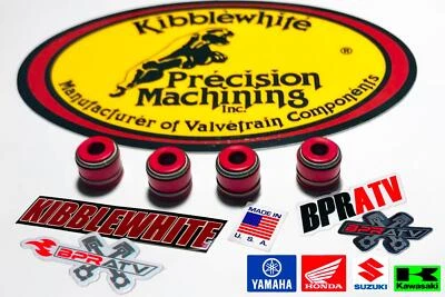 Suzuki DRZ400 DRZ 400 E SM Kibblewhite RED Viton Valve Stem Seals Set of 4 Four - Image 1 of 4