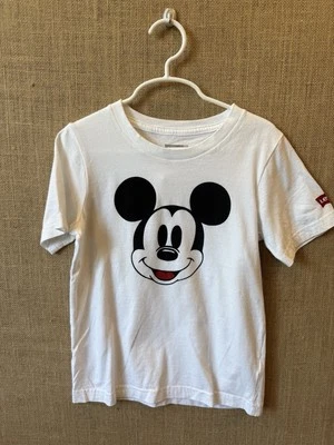 Levi's Boys White Mickey Mouse Shirt Size L (6/7) - Image 1 of 2